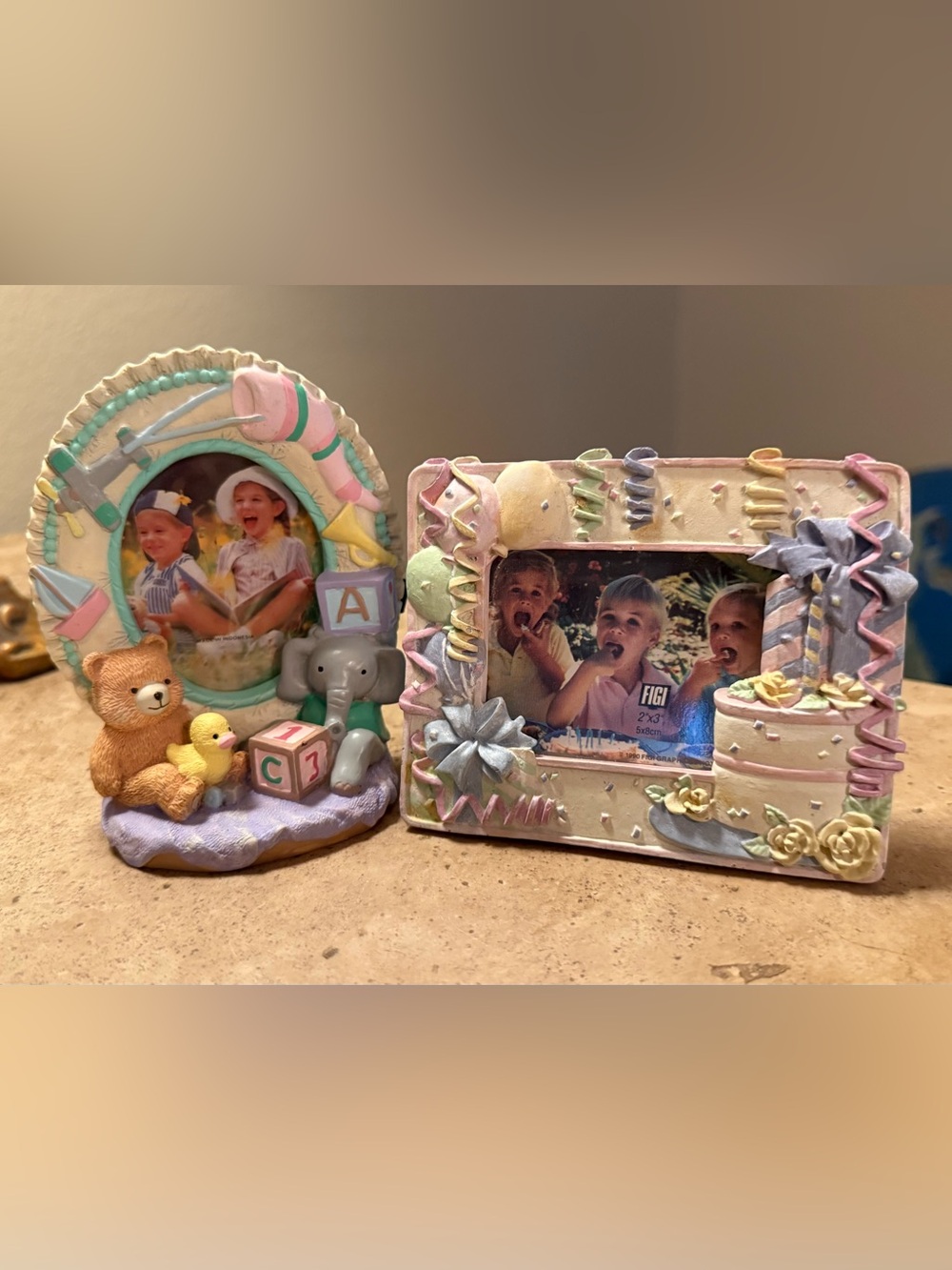 Pastel Baby Nursery Photo Frames Set
